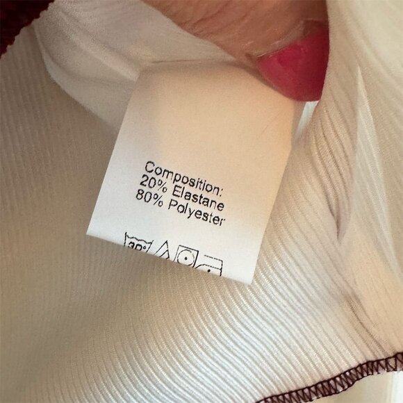 New SHEIN Women's Colorblock Crop Tee Multicolor Long Sleeve Size M - Picture 4 of 5